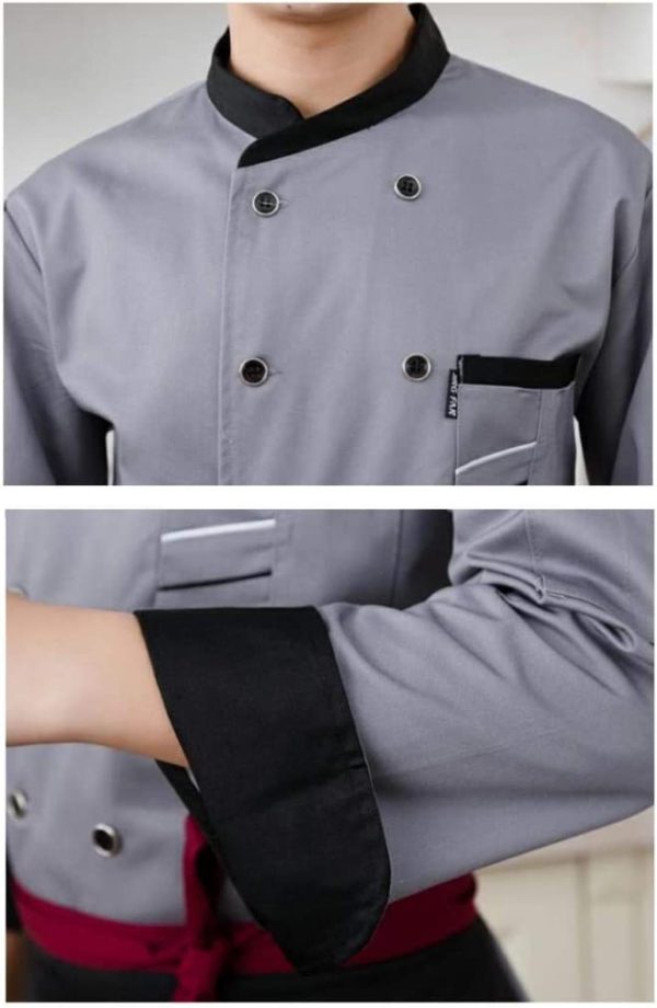 Generic Summer Breathable Chef Jacket Coat Kitchen Bakery Chefs Uniform Short Sleeve - Image 7