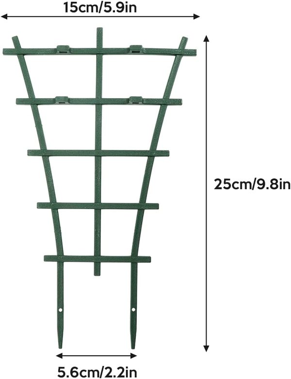 Indoor Plant Trellis WorthPlanet 6 Pcs Pot Trellis DIY Garden Support Superimposed Climbing Trellis Flower Supports for Mini Plants Potted Climbing Plants Vines W200005 - Image 4