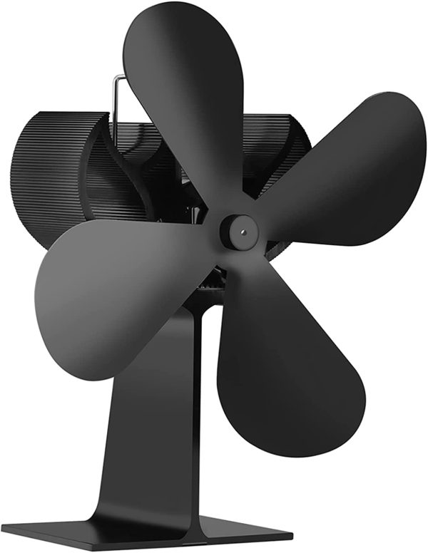 JulyCrab 4 Blades Home Fireplace Fan Efficient Heat Distribution Fans - Image 2