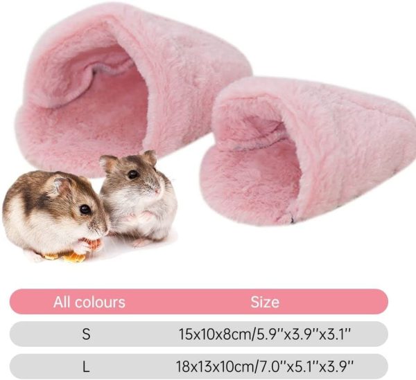 JDYC Sleeping Bed Hamster House Guinea Pig Nest Cute Comfortable Winter Animal Warm Mat Cotton Mat Pet Accessories(S,Grey), Gray (AMSU608LB6US) - Image 3