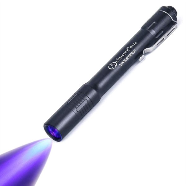 LIGHTFE UV Flashlight 365nm Purple Light Identification handheld Flashlight black UV torch AAA battery For Lamp -Spot Scorpions, Pet Urine, Counterfeit Money, Bed Bugs??(UV D11-365nm) - Image 7