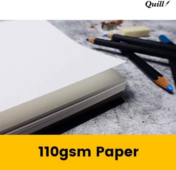 Quill, A5 Visual Art Diary, Wirebound, Black PP, 120 Pages, 110 GSM