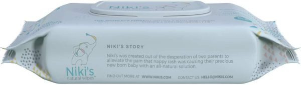 Niki's Natural Baby Wipes | World's First All Natural Baby Wipes with Manuka Honey and Coconut Oil | 62 Wipes (1 Pack x 62 Wipes) - Image 6