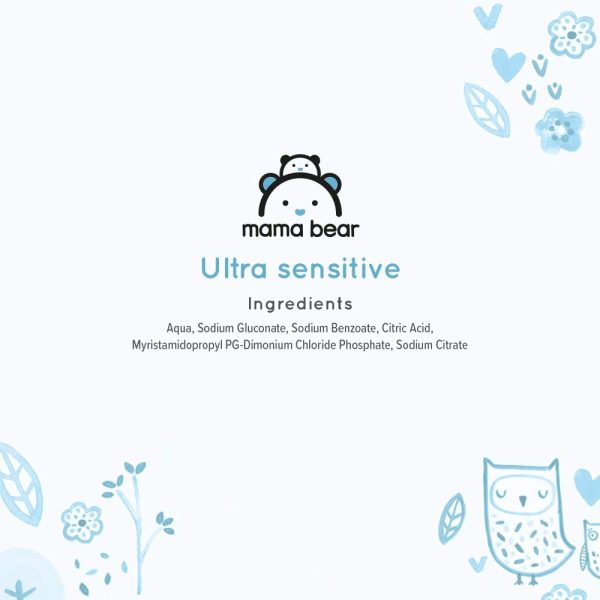 Mama Bear Ultra Sensitive Baby Wipes?C Pack of 18 (Total 1008 wipes) - Image 3