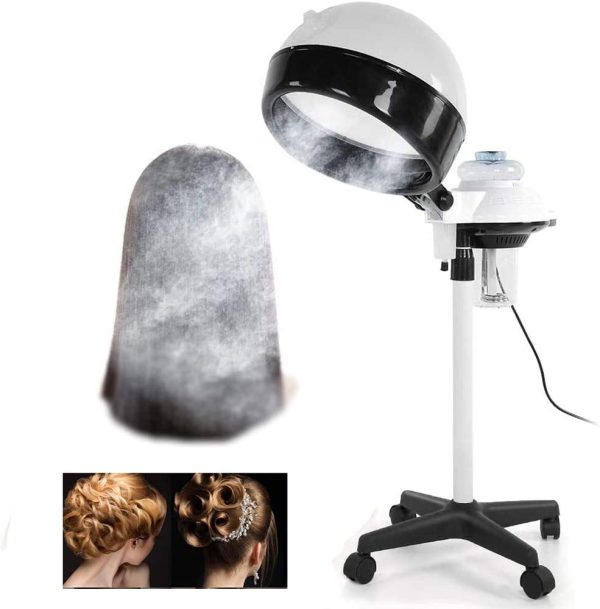 Professional Salon Hair Steamer, Home Salon Hair Thermal Treatment Beauty Steamer with Rolling Base Stand, Hairdressing Tool