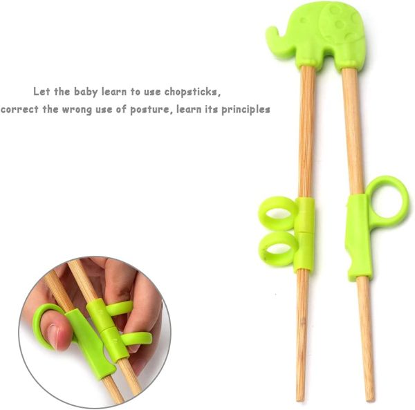 Training Chopsticks, 4 Pairs Kids Children Chopsticks Reusable Bamboo Easy to Use Chopsticks Helper Learner Chopsticks Right or Left Handed for Beginners Kids and Adults - Image 7