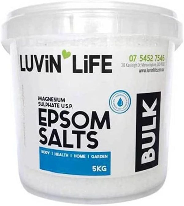 LUVIN LIFE Epsom Salt, White, 5 kg