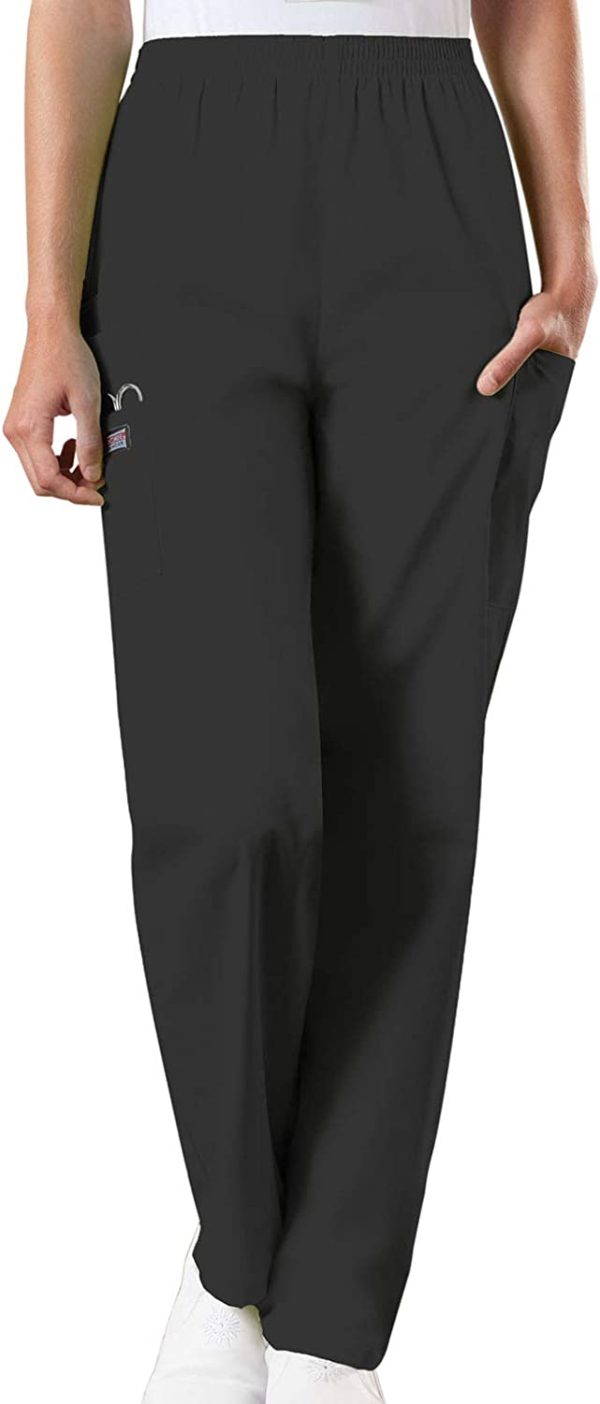 Cherokee Women's Workwear Elastic Waist Cargo Scrubs Pant - Image 2