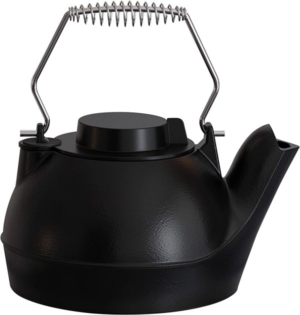 Fire Beauty Humidifying Iron Kettle??Stove Humidifier??Wood Stove Kettle??Cast Iron??Chrome handle??Matte Black - Image 4