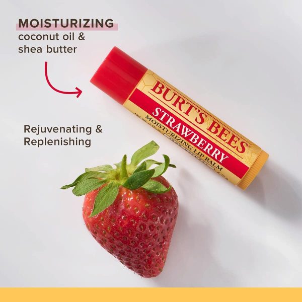 Burts Bees Set for Unisex, 4 Piece (4.25 g Beeswax, 4.25 g Strawberry), 17 grams - Image 5