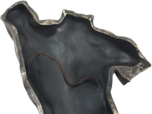 Bronze Finish Nude Male Back Torso Wall Hanging Plaque - Image 2