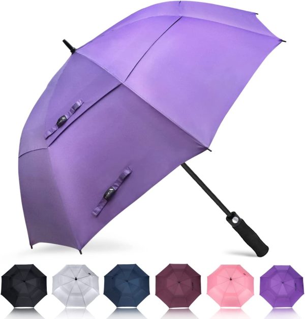 ZOMAKE Automatic Open Golf Umbrella 58/62/68 inch Large Rain Umbrella Oversize Windproof Umbrella Double Canopy for Men Women