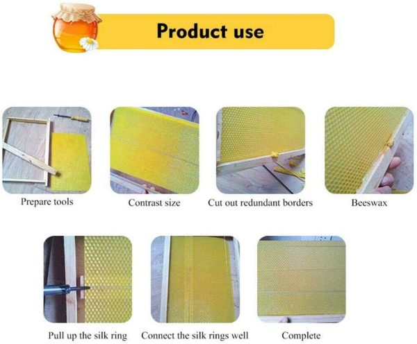 Honeycomb Foundation Sheet Wax Frames Beekeeping Honey Bee Hive Equipment 30PCS - Image 4