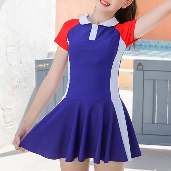 FEESHOW Girls Tennis Dress with Underpants Kids Sport Dress Junior Netball Dress Golf Dress Sportswear - Image 7