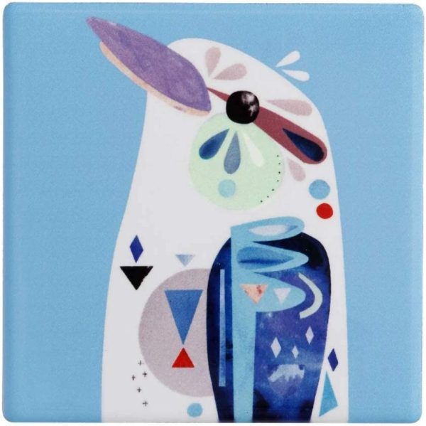 Pete Cromer Ceramic Square Coaster 9.5cm Kookaburra - Image 3