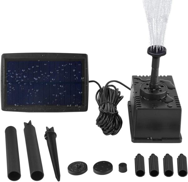 OCGIG Solar Power Fountain 180L/H Pump Pool Fish Garden Pond Watering Submersible Tool - Image 2