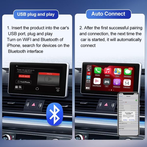 Wireless CarPlay CarlinKit 3.0 Turn Built-in Wired Apple CarPlay to Wireless, for Skoda Fabia/Superb/Octavia/Kodiaq, for Hyundai Sonata/ i30, for Peugeot 5008/3008. Wi-Fi 5G, Siri, GPS Navigation - Image 3