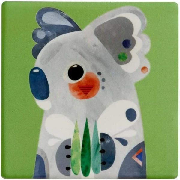 Pete Cromer Ceramic Square Coaster 9.5cm Koala