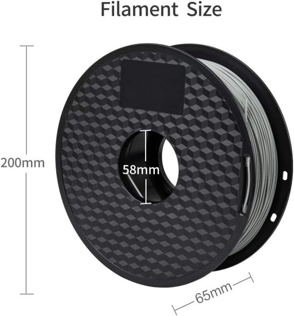 Creality PLA 3D Printer Filament, Dimensional Accuracy +/- 0.02 mm,1.75mm 1 kg Spool, Grey for Ender3 CR-10 - Image 7