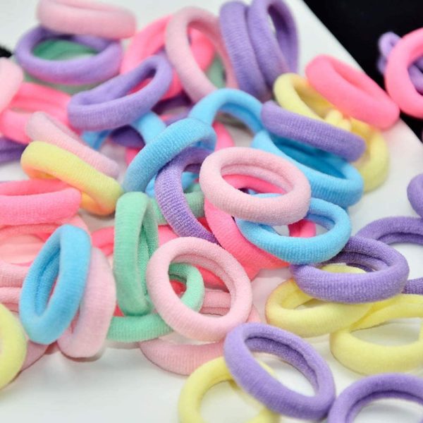 HEYUS 150 Pieces Candy Colors Mini Hairbands Girl Baby's Elastic Hair Ties Tiny Soft Rubber Bands for Baby Kids - Image 3