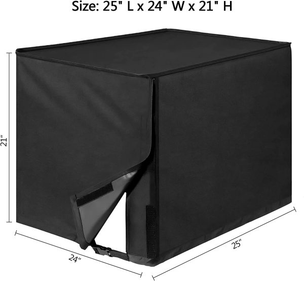 Sunolga Black Generator Cover with Heavy Duty 600D Oxford Fabric and Waterproof PVC Coating, UV Resistant Generator Shed for 2200-5000 Watt Universal Portable generators??25 x 24 x 21 inches?? - Image 6