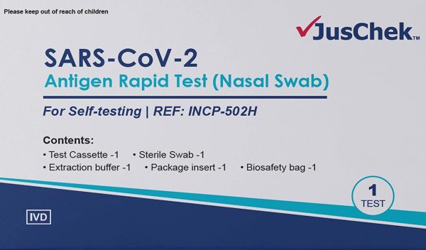 JusChek COVID-19 Rapid Antigen Test (Nasal) Self Test - Image 2