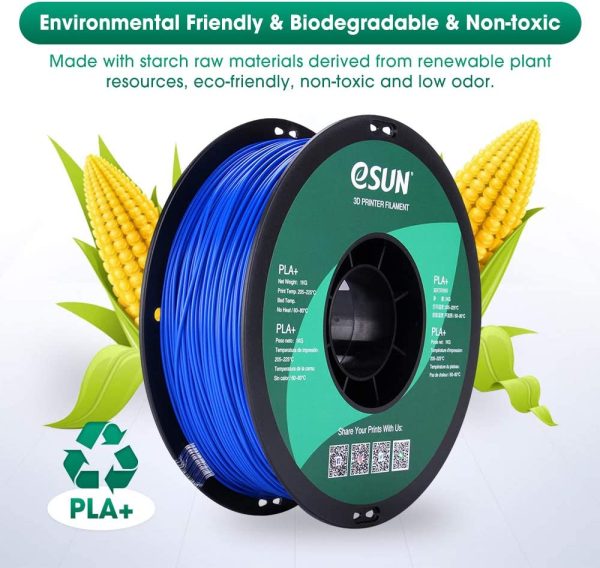 PLA+ 3D PLA+ Printing Filament PLA PRO Plus Spool 1.75mm 1KG Dimensional Accuracy +/- 0.05mm for 3D Printers,Blue - Image 3