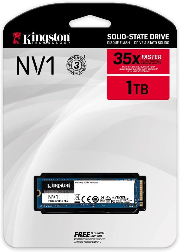 Kingston NVMe PCIe SSD 1000 GB NV1 M.2 2280 -SNVS/1000G, Blue - Image 4