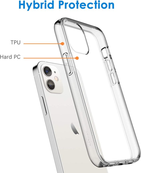 JETech Case for iPhone 12/12 Pro 6.1-Inch, Shockproof Bumper Cover, Anti-Scratch Clear Back (Clear) - Image 4