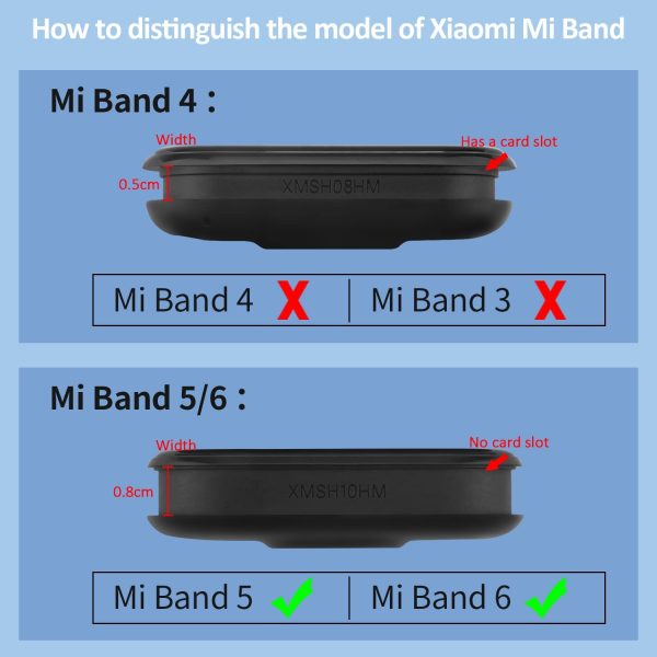 Sport Bands for Xiaomi Mi Band 5 & Xiaomi Mi Band 6, Soft Silicone Replacement Straps for Xiaomi Mi Band 5 / 6 Women Men - Image 4