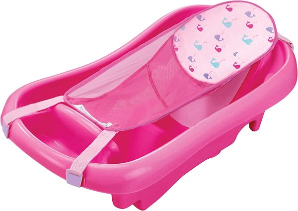 The First Years Newborn to Toddler Tub with Bath Sling, Pink - Image 6