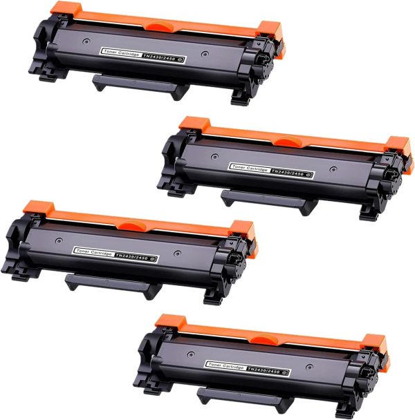 TN2450 TN-2450 with CHIP Toner Compatible for Brother HL-L2350DW MFC-L2750DW MFCL2710DW MFCL2713DW HLL-L2375DW (4 Pack) - Image 6