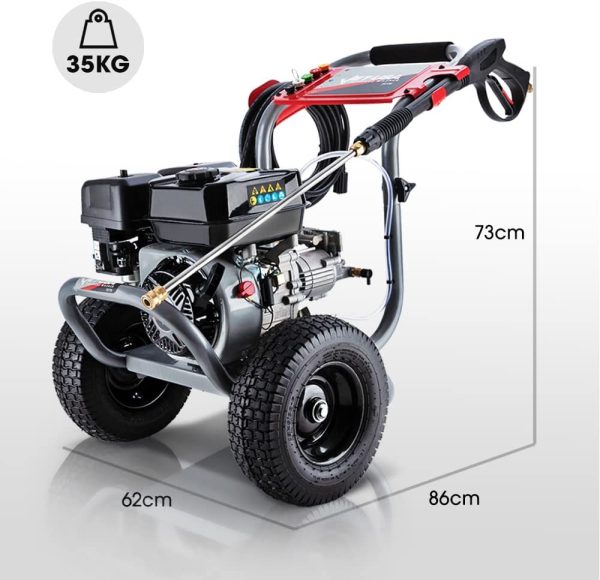 Jet-USA TX770 Petrol-Powered High Pressure Cleaner Washer with 30m Hose and Drain Cleaner