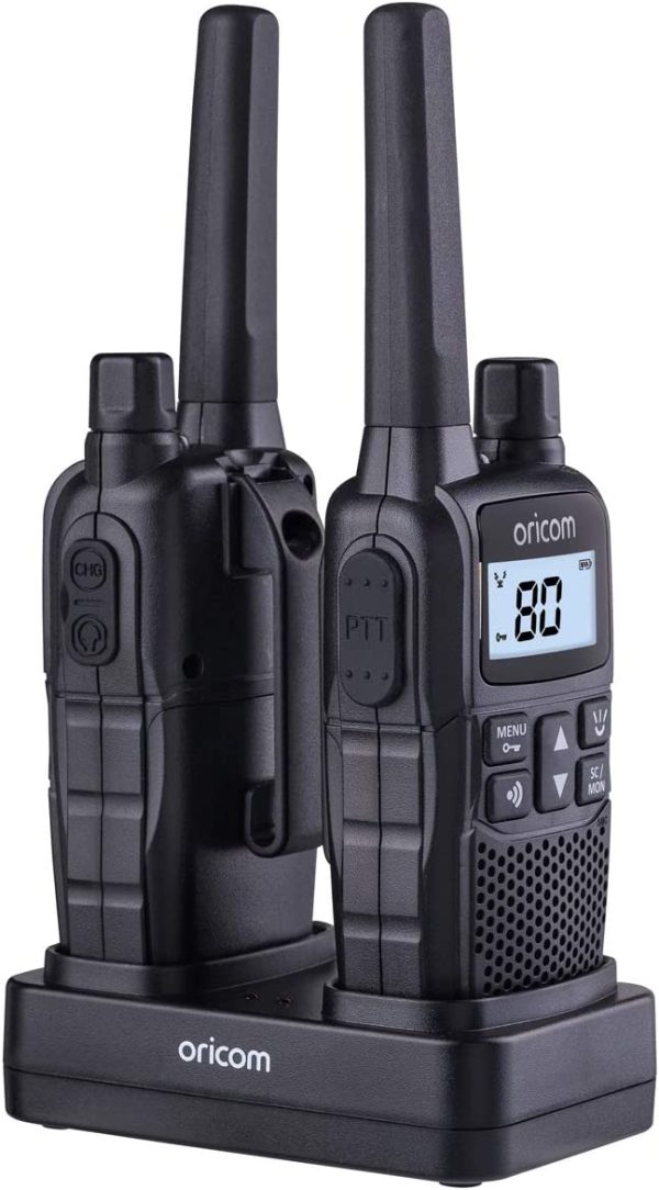 ORICOM UHF2390 2 Watt Handheld UHF CB Radio Twin Pack, Black