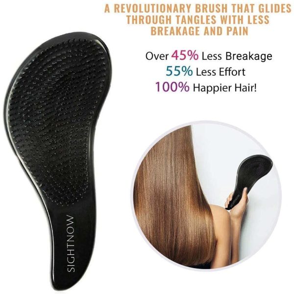 SightNow Detangling Brush - Glide Through Detangler Hairbrush for All Hair Types - Styling Hair Brush For Women, Men and Kids - Wet or Dry Hair - Image 5