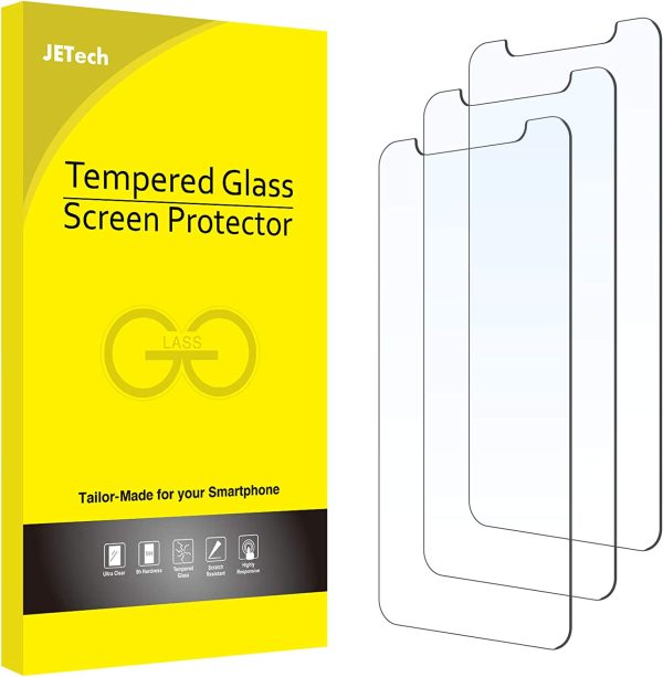 JETech Screen Protector for iPhone 12 / 12 Pro 6.1-Inch, Tempered Glass Film, 3-Pack - Image 7