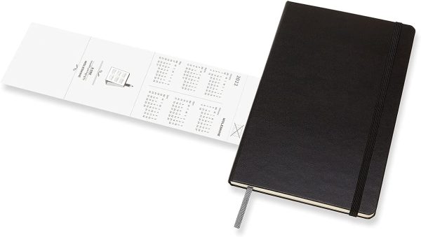 Moleskine 2022 Weekly Notebook Hard Cover Diary, Large, Black - Image 3