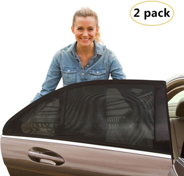 Side Window Car Sun Shade for Baby and Pets Sunshades - Comfortable and Breathable Full Mesh Auto Rear Seat Sunshade Cover for UV Protection During Summer Traveling | 2 Pack Fits All Vehicles - Image 7