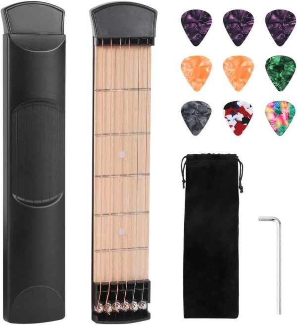 Pocket Guitar Practice Neck, 6 Fret Portable Guitar Chord Practice Tool for Beginner - Image 4