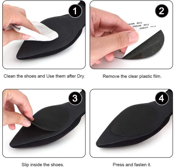 Dr. Shoesert Non-Slip Shoes Pads Adhesive Shoe Sole Protectors, High Heels Anti-Slip Shoe Grips (3 Pairs) - Image 5