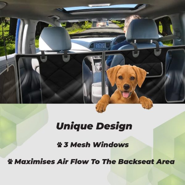 Luxury Dog Car Seat Cover, Premium 900D Extra Mesh Windows Unique Pet car Seat Cover, Extra Thick Cotton, Scratchproof Waterproof Durable Dog Hammock For Car SUV Truck, Protects From Dirt & Fur Washable Nonslip Car Seat Cover, Dog Seat Covers For Car - Image 5