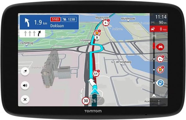 TomTom Truck Sat Nav GO Expert, 6 Inch HD Screen, with Custom Large Vehicle Routing and POIs, Traffic Congestion Thanks to TomTom Traffic, World Maps, Live Restriction Warnings, Quick Updates Via WiFi