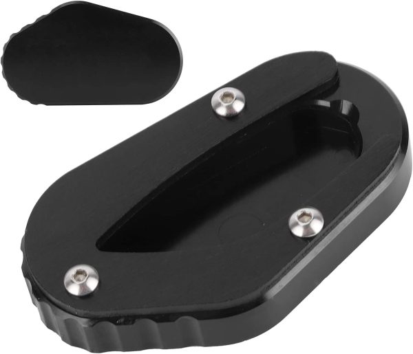 Motorcycle Kickstand Pad Side Stand Enlarge Pad Support Kickstand Extension Pad Fit for Bonneville T100 / T120 (Black) - Image 7