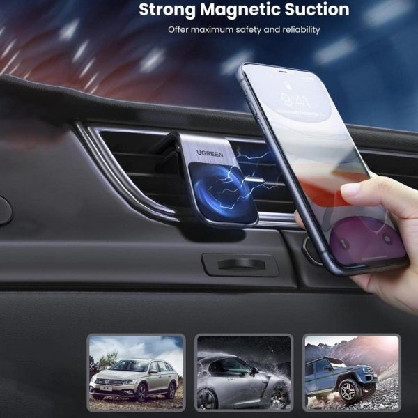 Magnetic Car Phone Holder Air Vent Mobile Mount Magnet Clip Stand Cradle Compatible with iPhone 13 Pro Max 12 11 XR XS X 8 SE Galaxy S21 Plus S20 FE S10 S9 A51 A71 A21s Huawei P30 Pixel Oneplus - Image 4