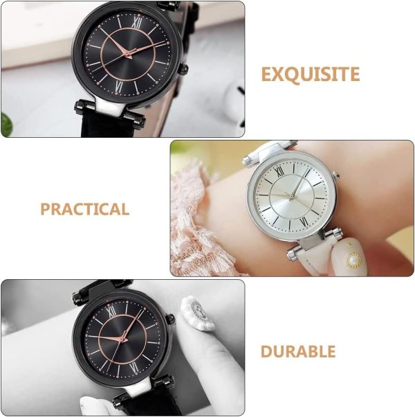 POPETPOP 2pcs Creative Quartz Watch Casual Watch Ladies Quartz Watch - Image 2