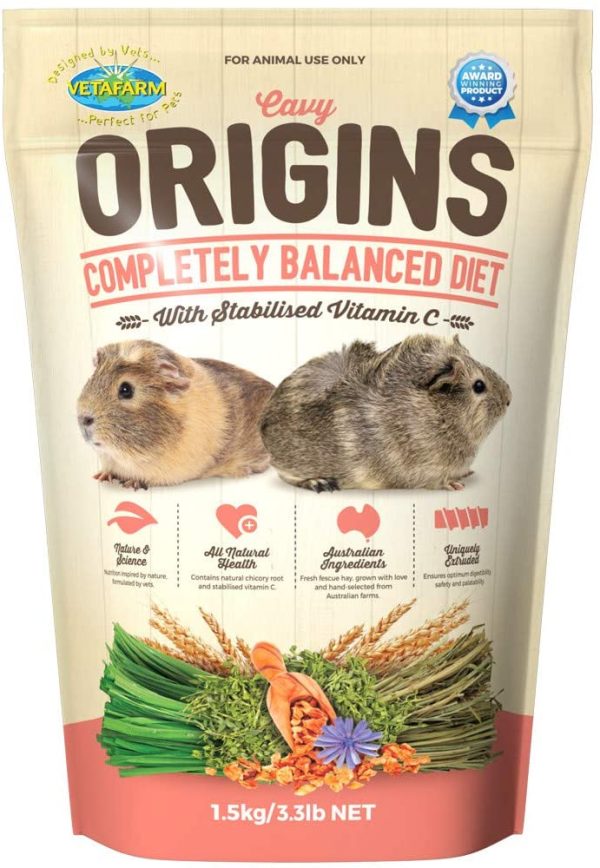 Vetafarm Cavy Origins Completely Balanced Diet 1.5 kg, Large