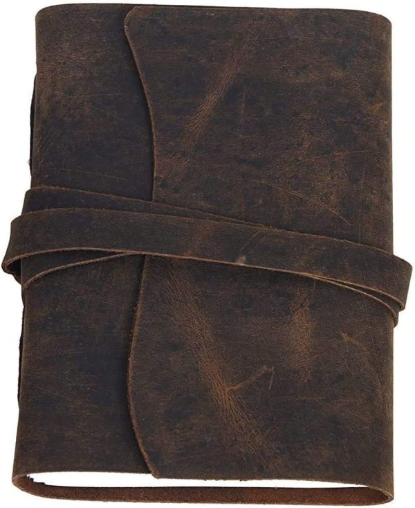 Leather Journal Writing Notebook: Vintage Unlined Diary Or Journals/Notebooks for Men and Women - Blank Note Taking Or Sketch Book to Write in with Antique Page Set and Cover - 3X5inches