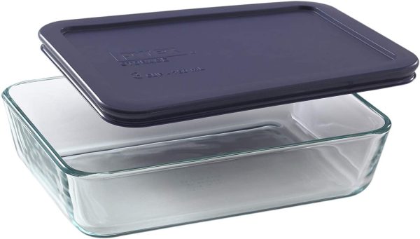 Simply Store Glass Food Containers With BPA Free Plastic Blue Lids (10-Piece Set) - Image 3