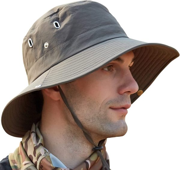 OZ SMART Sun Hats for Men/Women, UPF 50+ UV Protection Waterproof Bucket Hat for Fishing Hiking Garden Safari Boonie Hats - Image 3