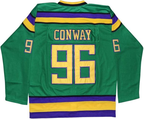 Charlie Conway #96 Mighty Ducks Ice Hockey Jersey S-XXXL - Image 4